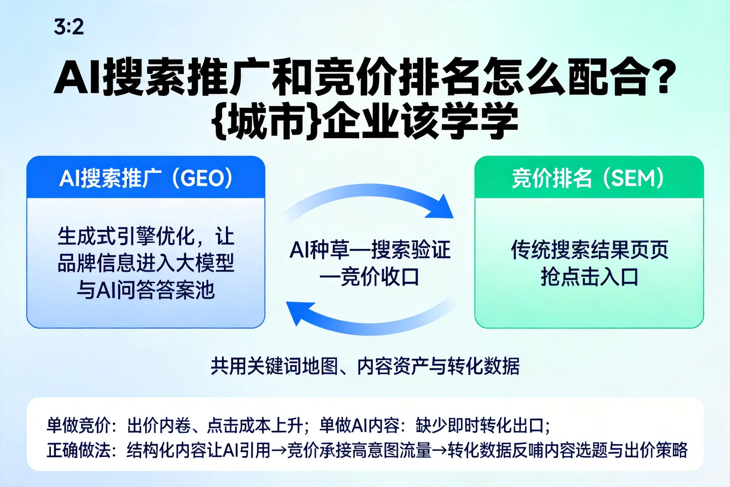 AI搜索推广和竞价排名怎么配合？东营企业该学学