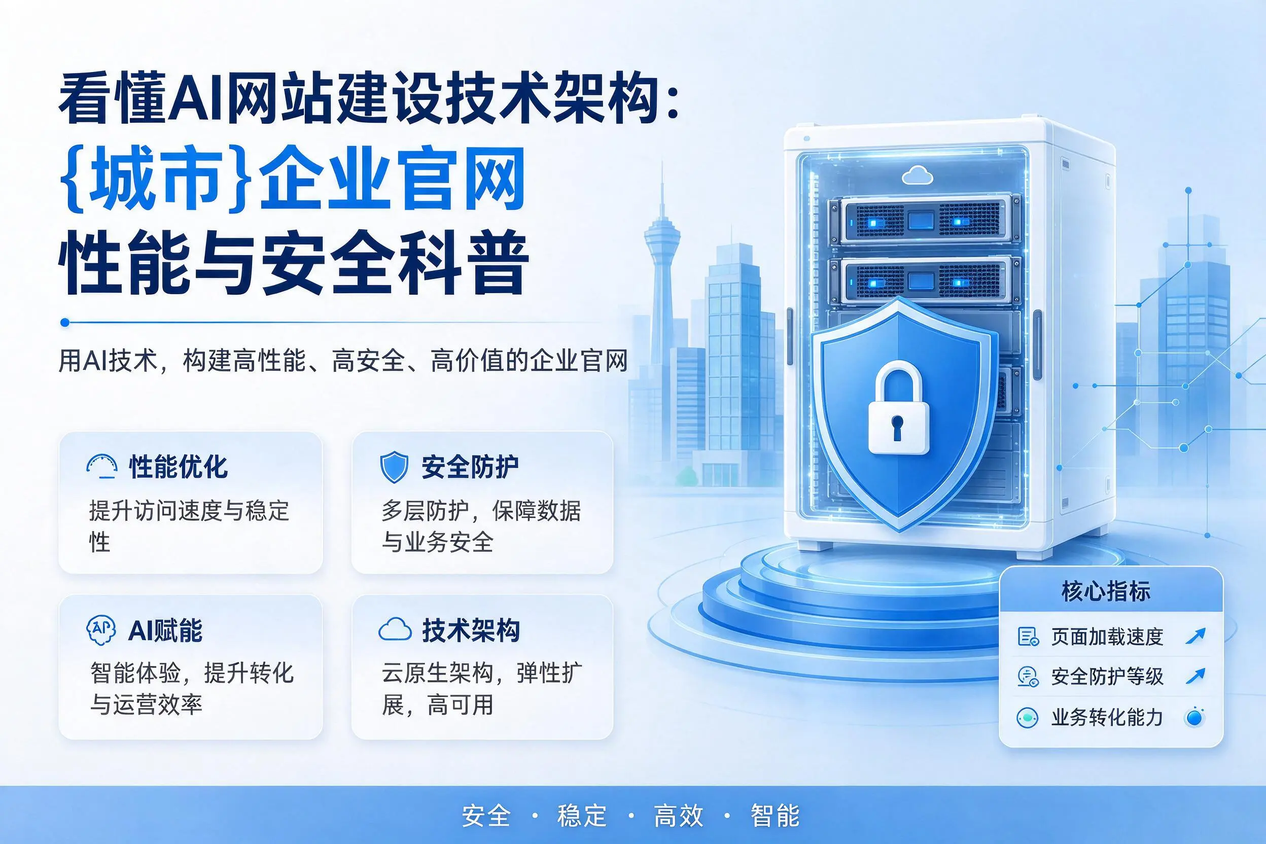 看懂AI网站建设技术架构:东营企业官网性能与安全科普