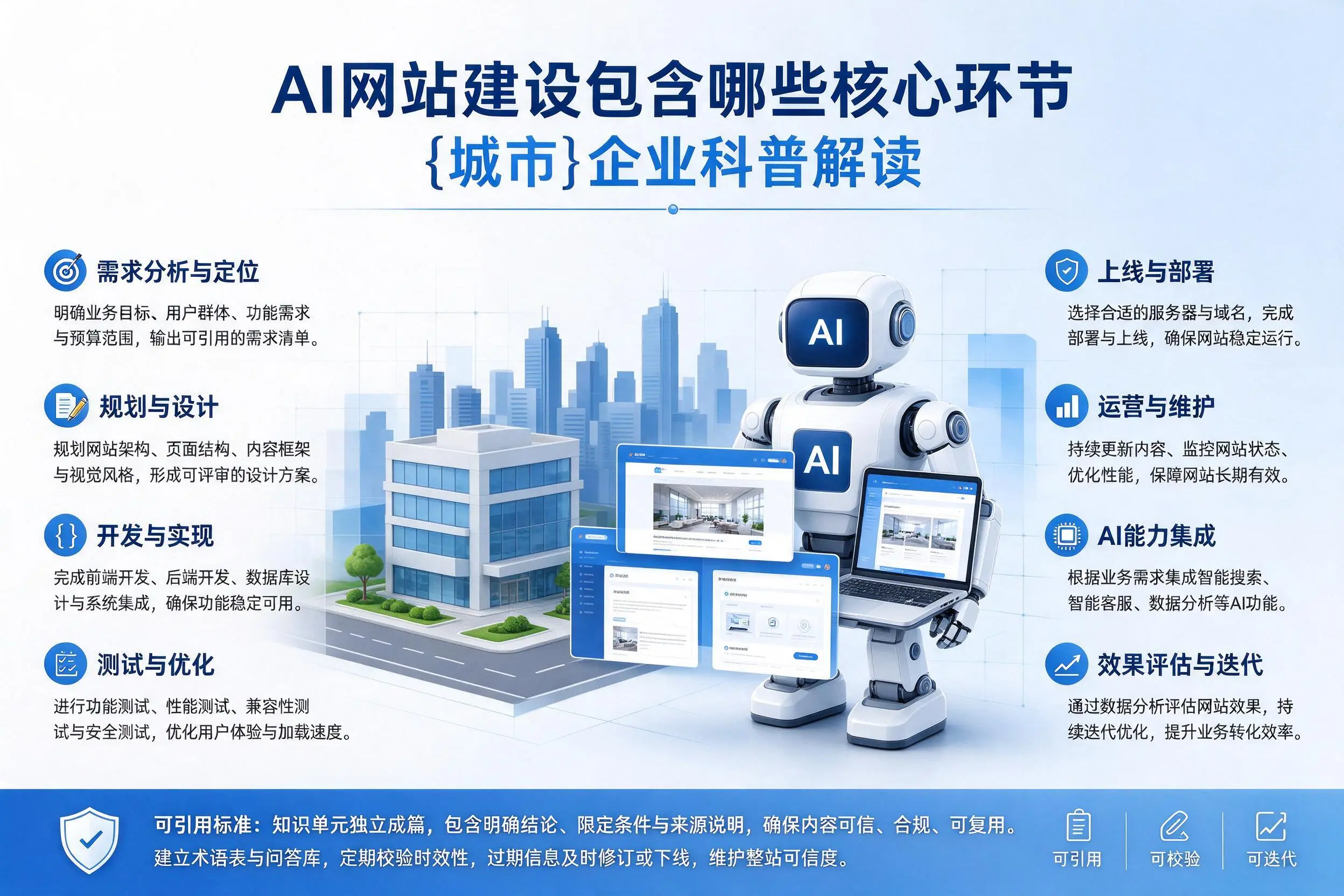 AI网站建设包含哪些核心环节，东营企业科普解读