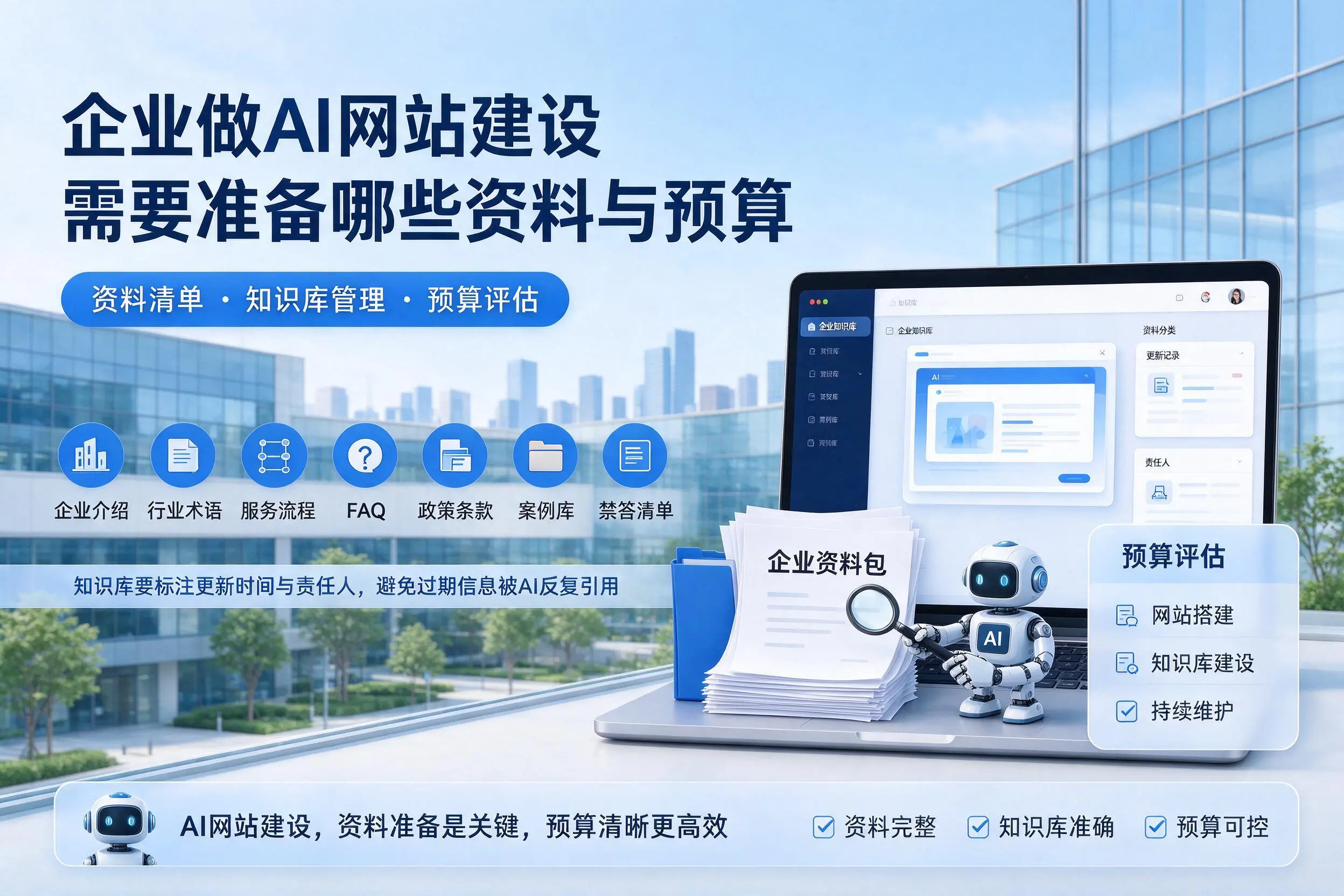 东营企业做AI网站建设需要准备哪些资料与预算